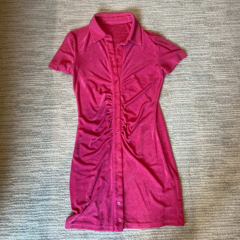 Princess Poly Pink Runched Mini Dress